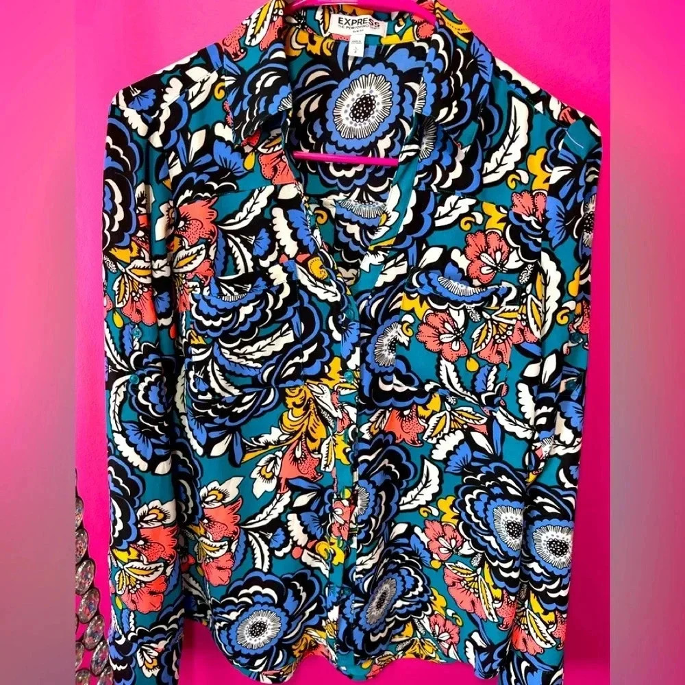 Express Portafino shirt bright pattern new
